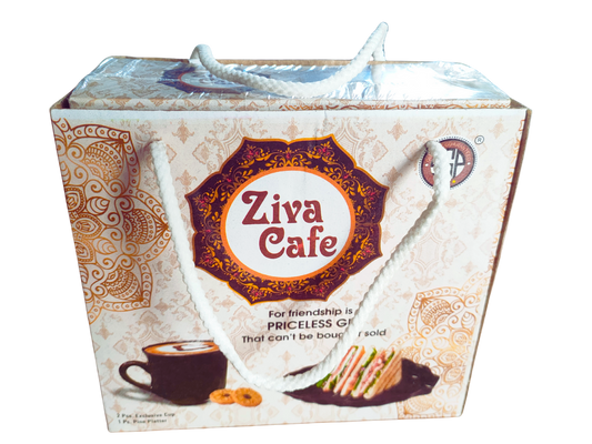 Pack of 2 Pcs. Cup with 1 Platter  (White, Cup and Saucer Set)